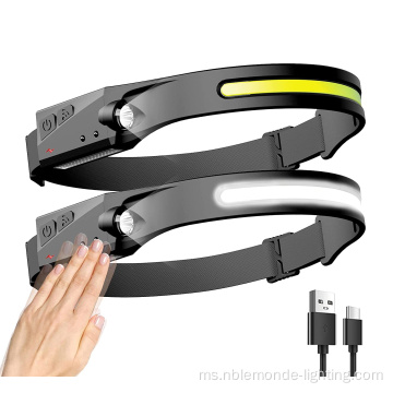USB Headlamp Berkhemah Kalis Air yang boleh dicas semula